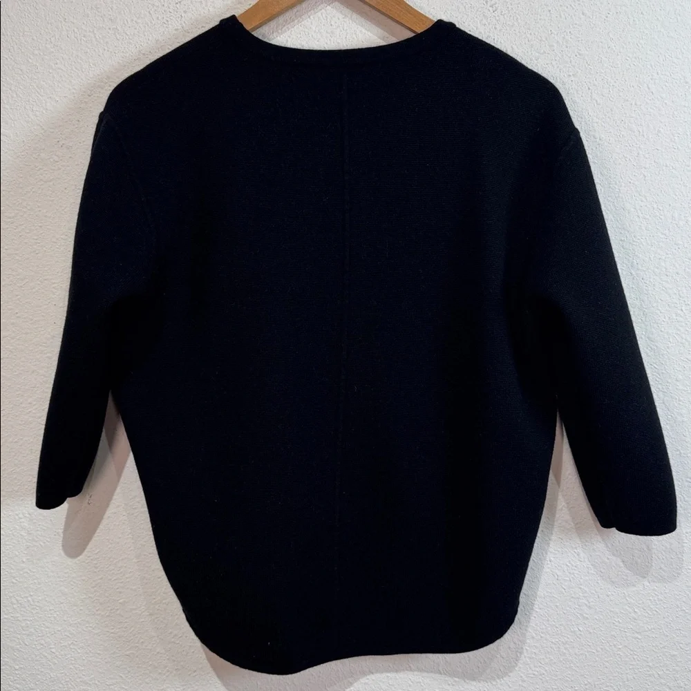 J Brand medium Merino wool blend Elegant Black Crew Neck Sweater